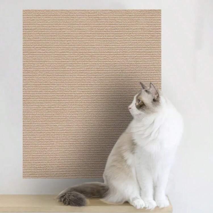 1pc Self-Adhesive Cat Scratching Pad Mat Carpet Couch Furniture Protector, Pet Scratch Toy, Cat Scratch Trainer, Self-Stick Cat Scratch Board - Multicolor - View 24