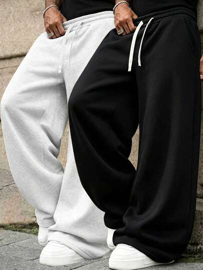 Men's Casual Sports Pants, New Straight Leg Drawstring Casual Pants, Suitable For All Seasons, Best Gift Choice For Husband/Boyfriend In Autumn/Winter