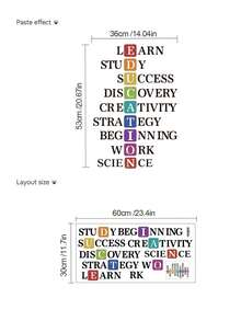 Inspirational English Slogan Butterfly Wall Sticker, Self-Adhesive Removable Waterproof PVC Material, Bedroom, Study, Office Atmosphere Decor Wall Decal - Wall Stickers - View 14