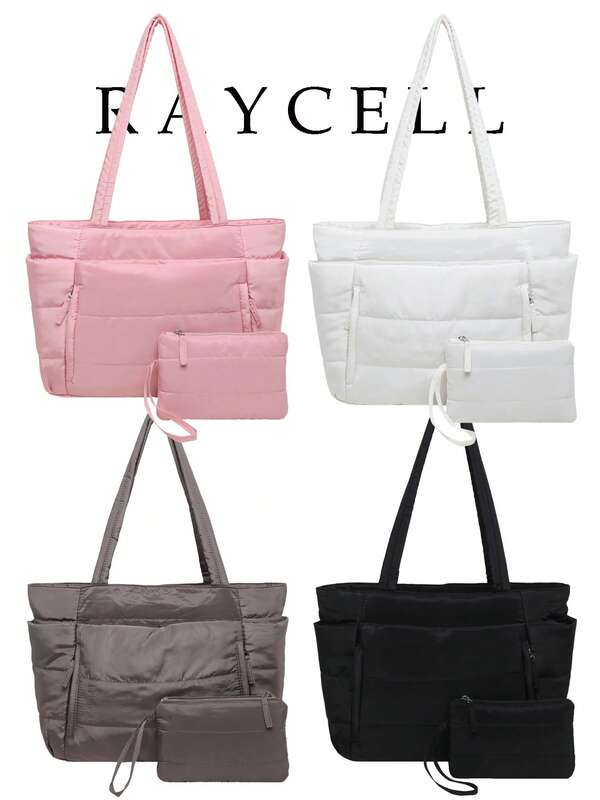 Women's Lightweight Fluffy Tote Bag, Suitable For Travel, Work, Beach, Gym, Shopping, School And Office Use