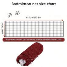 1pc Standard Competition Badminton Net, Dense Mesh Anti-Snagging Wear-Resistant Tear-Resistant Professional Specification, Indoor Training Outdoor Leisure Dual Use, Family Sports Entertainment, Halloween, Christmas Badminton Sports Equipment - Multicolor - View 10