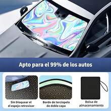 Car Windshield Sun Shade, Summer Heat Insulating Sunshade, Foldable Front Window Sunshade, UV Protection, Interior Cooling, Suitable For Most Vehicles - A - View 5