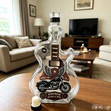 New Whiskey Bottle Guitar Shaped Luxury Cross-Border Same Style Empty Liquor Bottle Personalized High Borosilicate Glass Whiskey Small Bottle - View 1