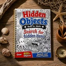 1pc Hidden Object Puzzle Game Book, Coloring Book, Tracing Book, Drawing Book, Doodle Book, Coloring Book, For Hidden Object Puzzle, Focus Training And Coloring Doodle, Suitable For Home Leisure, Hobby Puzzle Entertainment In Various Scenarios, Suitable For Women, Teen Puzzle Enthusiasts, Massive Underwater Treasure Ocean Creature Hidden Objects, Spiral Bound For Smooth Flipping, Rich Detailed Line Art, Combines Hidden Object And Coloring Dual Gameplay, Relieves Stress And Passes Leisure Time, Can Be Used As Holiday Gift. - Multicolor - View 5