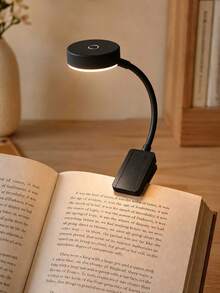4pcs 4-LED Black/White Clip-On Book Light, Eye-Care Reading Lamp, 3 Color Temperatures, Dimmable, Mini Portable Clip-On Reading Light (Battery Not Included) - Multi-color - View 8