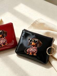 Dachshund Dog Coin Purse,Keychain Change Pouch For Women,Travel And Vacation Lightweight Pocket Card Bag,Large Capacity,Birthday, Anniversary - Multicolor - View 1