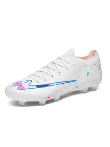STARNOVO 1 Pair AG Children's Football Shoes, Seamless Knit Design, Fashionable & Breathable, Suitable For Daily Football Training And Matches - White - View 8