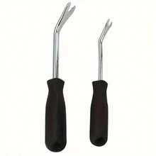 1/2pcs Durable Steel Screwdriver Pry Bar With Non-Slip Black Handle - Labor-Saving Dashboard Removal Tool For Car Repair And Panel Repair, Smooth Metal Surface, Durable Steel Construction, Panel Repair Tool | Sturdy Metal Appearance | Robust Structure - 1 Set - View 8