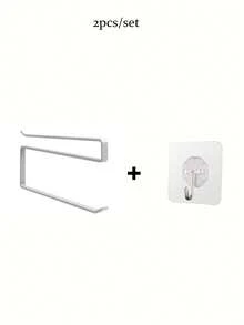 Metal Kitchen Paper Towel Holder, Multi-Functional Wall-Mounted Storage Rack, No Drilling Required, Suitable For Plastic Wrap, Kitchen Paper Towels, Tea Towels And Aluminum Foil Dispenser, Easy Installation, Ideal Gift For Kitchen Paper Towel Storage - Multicolor - View 12