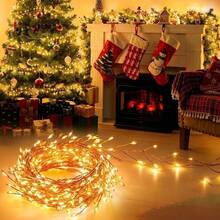 Battery‑Powered LED Firecracker String Lights With Simulated Firecracker Cluster Heads. Soft Gentle Warm‑White Light Without Glare.8 Built‑In Lighting Modes: Steady‑On, Slow Flash, Fast Flash, Gradient And More, One‑Key Switch For Various Atmosphere. - Battery-powered Firecracker Lights - View 9