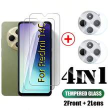 2+2 قطعة واقي شاشة وواقي عدسة ل- Redmi Note 17/Note 15 Pro 5G/Note 15 5G/Note 15 Pro+ 5G/Note 15 4G/Note 15 Pro 4G/Note 15 Pro+ 4G/ A7 Pro/Note 14 Pro 5G/Note 14 Pro 4G/Note 14 Pro+/Note 13 Pro+/ 14C/15/15C/A5/Note 14 4G/Note 14 5G، حماية الهاتف، حماية الجهاز، تصميم عصري، ملاءمة مثالية، زجاج متين، فيلم حماية عالي الجودة - شفاف - مشاهدة 27