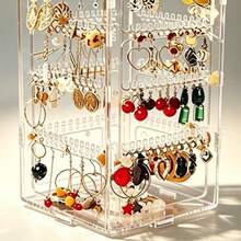 Transparent Acrylic Earring Storage Rack, Multi-Hole Anti-Oxidation Jewelry Stand, Necklace And Bracelet Organizer Display Rack For Vanity - Clear - View 2