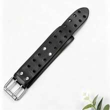 2pcs Punk Style Fashion Bracelets, Suitable For Men's Sports And Fashion Wear, Exquisite Bracelet Gift For Men - Black - View 5