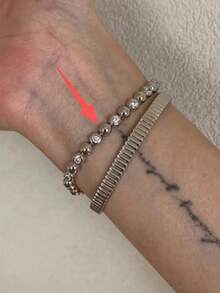 1 buah Gelang Manik Gelembung Berlapis Minimalis yang Modis dan Serbaguna untuk Wanita, Aksesori Perhiasan Fashion Mewah, Unik, dan Personalisasi - Gelang Manik-Manik Gelembung - View 3
