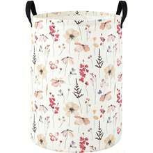 1pc Cute Cartoon Dinosaur Print Laundry Basket With Handle, Portable Storage Bin For Bedroom Clothes Toys Sundries, Colorful Rainbow Dinosaur Pattern Organizer - Multicolor - View 9