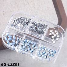 1Box 3D Rhinestone Nail Art; Mixed Pearl, Steel Beads, And Irregular Rhinestone Flat Design. Y2K Cute And Charming Nail Decorations. DIY Nail Salon Accessories. - Multicolor - View 11