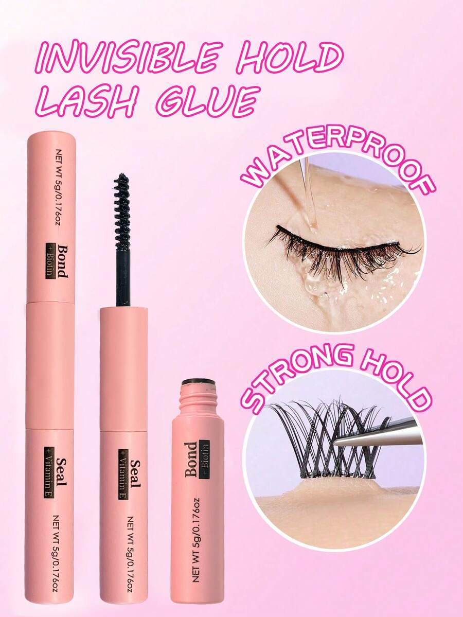 Dual-Head Long-Lasting Waterproof Eyelash Glue, Gentle On Skin, Non-Irritating, Easy To Remove Without Residue, Suitable For Makeup Beginners And Daily Beauty - Multicolor - View 1