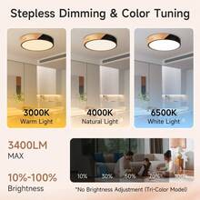 1pc Modern Minimalist LED Ceiling Light Fixture, Remote Control Semi-Recessed Metal Ceiling Light, Polypropylene Translucent Lampshade, 220V Hardwired Power Supply, No Battery Required, Living Room Bedroom Dining Room Study Indoor Home Ceiling Decorative Lighting - Ceiling Light With Wooden Frame - View 9