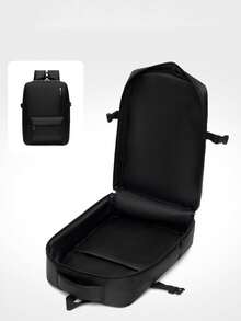 Men's Business Backpack, Oxford Cloth Laptop Bag, 15.6 Inch Laptop Bag, Large Capacity Travel Backpack, Minimalist Commuter, Anti-Theft, TSA Friendly - Black - View 11