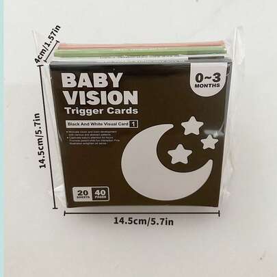 1 Box 20pcs Black & White Cards, Suitable For Baby Visual Stimulation, Early Newborn Education Training Cards, High Contrast Children Visual Stimulation, Children Visual Tracking Training Cards & Visual Stimulation Cards