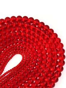 1 Strand Clear Red Glass Beads Smooth Loose Round Crystal Beads For Jewelry Making DIY Bracelet Necklace Accessories 4/6/8/10mm - Multicolor - View 8