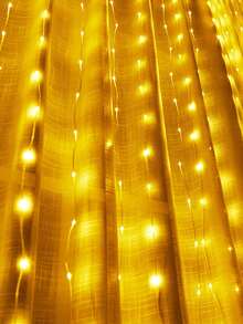 1pc Christmas Home Decoration Warm Light Plastic Copper Wire LED String Light, Battery Powered Fairy Light, Suitable For Outdoor Garden Decoration, Camping Decor, Wedding Party, Bedroom Curtain Decor String Light, Christmas Tree Decor String Light - Yellow - View 10
