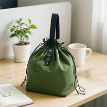 Tas Bekal Bento Gaya Jepang, Tas Bekal Terisolasi dengan Penutup Tali Serut, Permukaan Tidak Bersentuhan dengan Makanan untuk Penyimpanan Makanan - MultiWarna - View 10