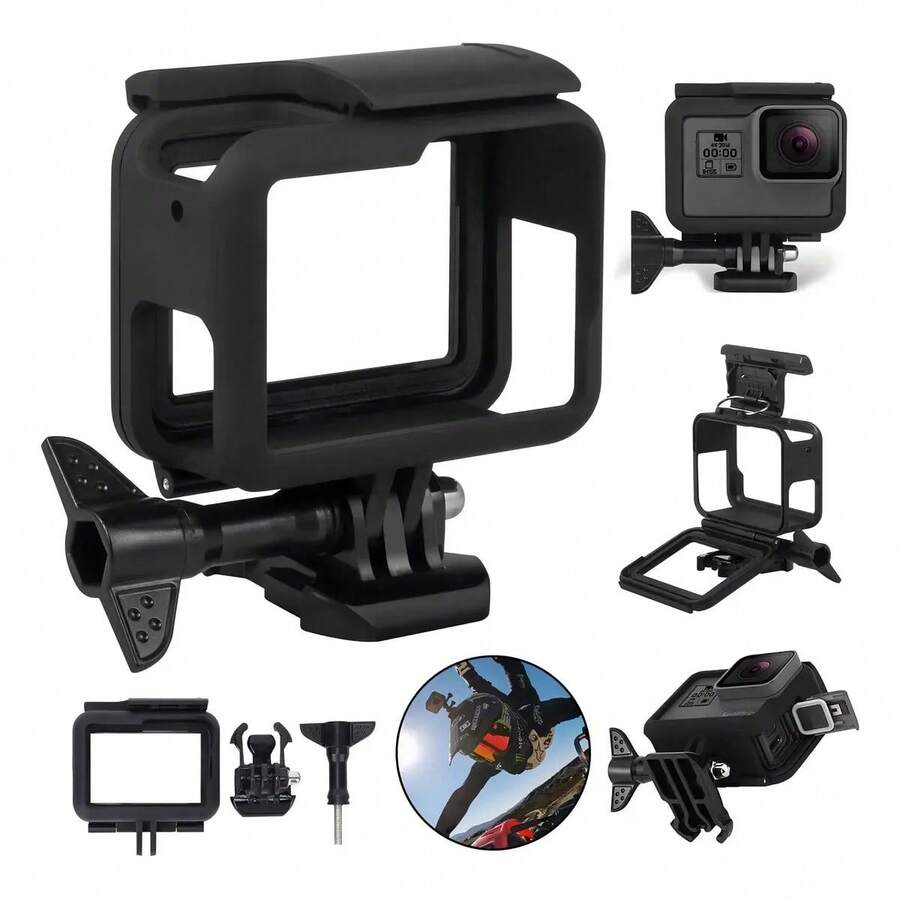 Funda Protectora Carcasa De Bisel Abs Para Gopro Hero 5 6 7 - Negro - Ver 1