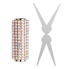 Cat-Eye Nail Art Set Featuring A Handle Fully Encrusted With Rhinestones; Easily Creates A Translucent Cat-Eye Halo Effect. Suitable For Professional Nail Technicians, Trainees, And DIY Enthusiasts - Multicolor - View 14