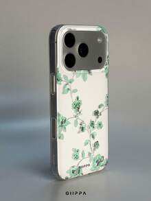 GIIPPA 1件小花圖案設計手機殼，適用於Phone 17 Pro Max，相容Phone 16 Pro Max、15 Pro Max、14 Pro Max，韓系高端時尚趣味手機殼，相容11/12/13/14/15/16 Pro Max Plus，優雅設計男女皆宜，送給女友的完美禮物，適合聖誕節、情人節、復活節、婚禮季與生日 - 綠色 - 查看 3