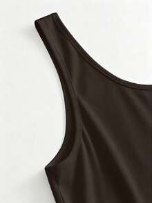 Maternity Jumpsuit Fashion Sporty Comfortable Loungewear - Coffee Brown - View 4