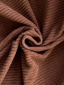 Women's Corduroy Long Sleeve Button-Up Hooded Shirt, Perfect For Autumn And Winter Wear. - Coffee Brown - View 6