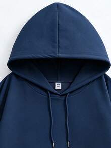 Women's Autumn/Winter New Minimalist Dreamy Sweet Butterfly Print Casual Everyday Versatile Sweatshirt - Navy Blue - View 4