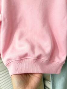 Tween Girl Crewneck Sweatshirt, Aloha Vibes Chill Parrot Tropical Printed Cotton Pullover, Soft Comfortable Casual Top - Pink - View 5