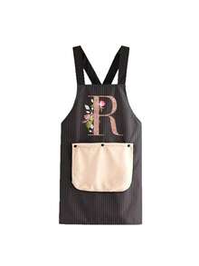 Kitchen Apron Featuring A Detachable Hand Towel, A Design With Letter And Floral Patterns, And Dual Pockets; Durable And Easy To Clean, Making It Ideal For Baking, Cooking, And Use In Both Homes And Restaurants. - Multicolor - View 13