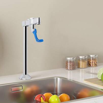 GLADNEY Glass Filler Faucet Adjustable Push Back Stainless Steel Brass Silver Blue Deck Mount For Kitchen Bar Cafe