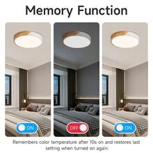 1pc Modern Minimalist LED Ceiling Light Fixture, Remote Control Semi-Recessed Metal Ceiling Light, Polypropylene Translucent Lampshade, 220V Hardwired Power Supply, No Battery Required, Living Room Bedroom Dining Room Study Indoor Home Ceiling Decorative Lighting - Ceiling Light With Wooden Frame - View 10