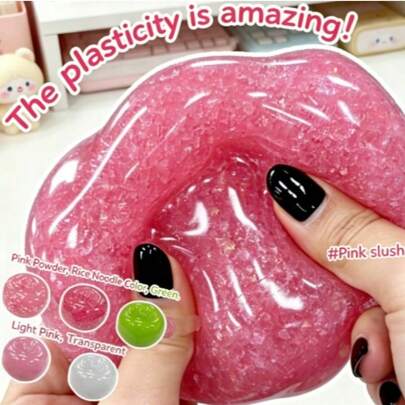 somoving Large Glitter Icy Slush Apple Squishy, Slow-Rebound Fluffy Squishy-Plush, Soft Smooth Odorless Squishes, Elastic Non-Sticky Stretchable Durable Fidget Toy, Aesthetic Desk Stress Relief Squeeze Gift For Teen Girls Office Daily Relaxation