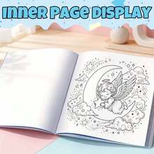 2027 New Moonlit Blossoms Adult Coloring Book, 20*20cm Square Format, 24 Pages, 120g Thick Pearlescent Paper, Dark Gothic Manga Style, Crescent Moon, Vintage Castle With Fragrant Twining Rose Vines, Mysterious And Elegant Atmosphere - Coloring Book - View 5