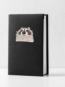 1pc Cute Raccoon Animal Sticker, "Trash Panda" Decal For Phone Case & Journal, Funny Wildlife Stationery Decor - Multicolor - View 5