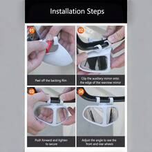 2pcs 360° Rotatable Dual-Lens Blind Spot Mirror – Wide-Angle HD Rearview Auxiliary Mirror For Universal Cars, SUVs & Trucks - A - View 10