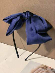 A Bow Headband Suitable For Daily Wear - Navy Blue - View 3