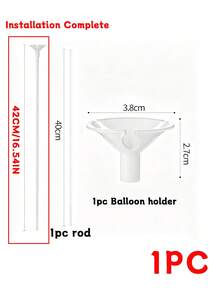 1/10/30/50pcs Transparent Balloon Stick Holder, Reusable White Decorative Stand With Cup - Christmas, Wedding, Birthday And Holiday Party Display Accessories, Suitable For Christmas, Birthday - Multicolor - View 12