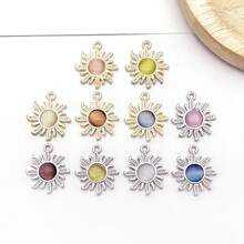 5/10/20pcs Silvery Plated Celestial Rhinestone Charms Sun Moon Star Heart Alloy Pendant For DIY Bracelet Necklace Earring Jewelry Making Findings - Multicolor - View 33