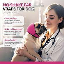 Adjustable Dog Ear Muffs Headwear, Reduces Thunderstorm, Fireworks, Travel Noise, Suitable For Medium To Large Pets - Hot Pink - View 4