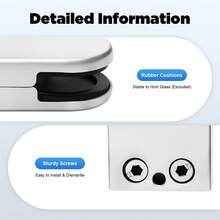 Heavy‑Duty Stainless Steel Glass Fence Clips, With Firm Mounting Screws, Suitable For Indoor Outdoor Square Post Installation - C - View 11