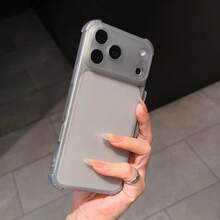 Cute Matte Clear Phone Case Compatible With IPhone 18 Pro Max 17 16 15 14 13 12 Plus Shockproof Protect Cover - Translucent Black - View 4