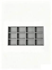 6/1pc Wooden Velvet Jewelry Tray, Jewelry Storage Display Tray, Drawer-Style Earring Storage Box, Stackable Jewelry Storage Tray, Multi-Functional Jewelry Display Tray, Portable Multi-Purpose Storage Box, Office Desk Drawer Storage Box - Multicolor - View 10