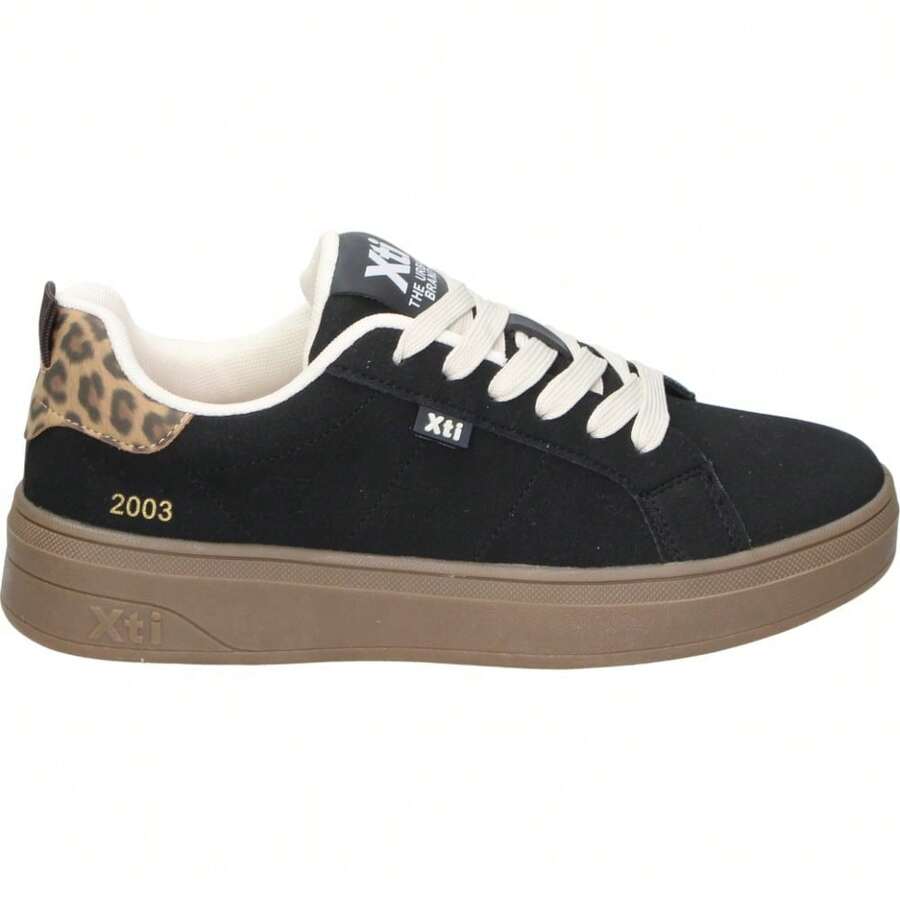 XTI Women Wedge Sneakers - Black - View 1