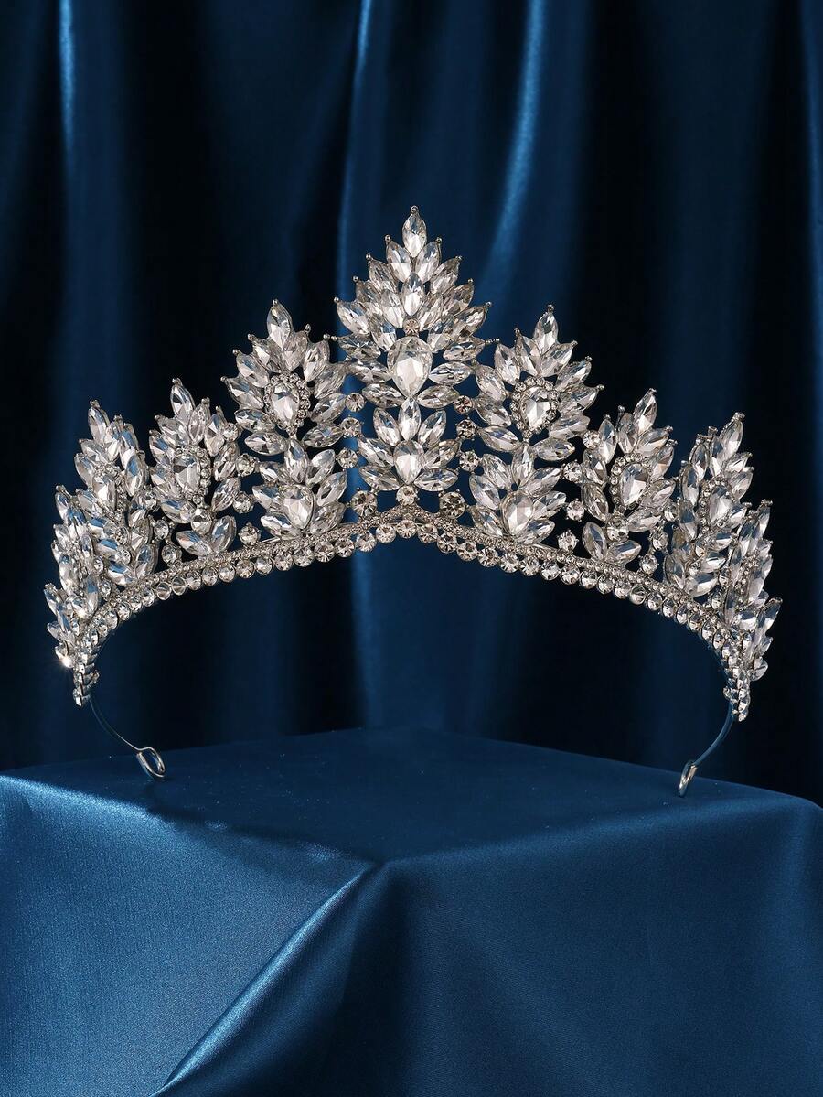 Bridal Wedding Crown Zirconia Hair Tiara Bridal Rhinestone Hair Accessory 15th Birthday Quinceañera Zirconia Headband - Multicolor - View 1